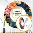 thumbnail image 3 of Designart "Paradise In The Tropics II" Floral Rund Mirror For Wall Decor - Large Multicolor Round Print Mirror - Round Cottage Mirror - Wall Mounted Round Large Mirror - 23" x 23", 3 of 6