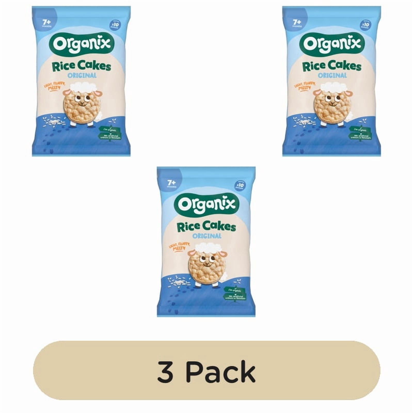 Organix Rice Cakes Orginal 40g, British Import (Pack of 3)