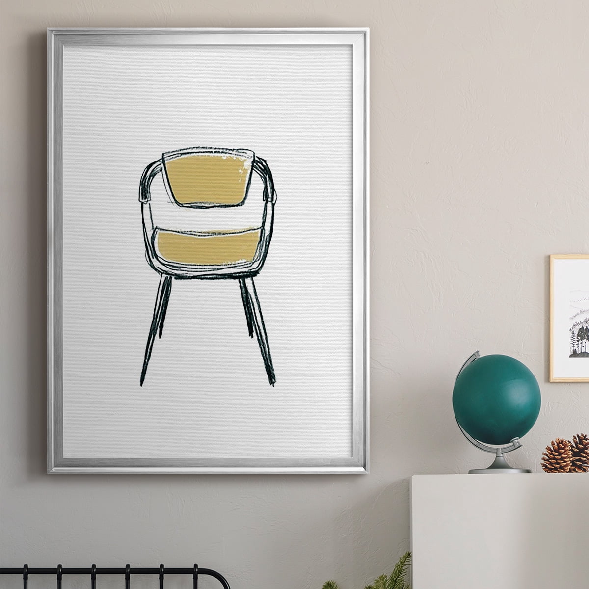 Take a Seat II Premium Framed Print, in Gold, Black, or Silver - Ready to Hang