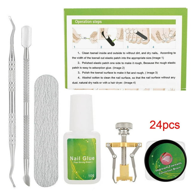 Juego 6 en 1 para reparar uñas encarnadas, pedicura, recuperación de uñas, herramienta de corrección, cuidado de pies, n.º 02