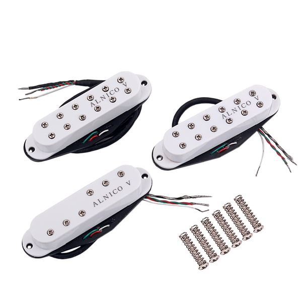 Wosthever Juego de 3 pastillas de guitarra popular, puente de cuerdas de bajo eléctrico, piezas de repuesto para instrumentos musicales, Kit de Accesorios para instrumentos musicales