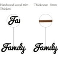 thumbnail image 3 of 1 pc Wood Family Sign Wall Decor Art Cutout Letter Word Laser Cut Unfinished Decorative Accessories Rustic for Living Room Home Door Farmhouse Porch Bedroom Decoration 11.8 x 5.47 Inch Black, 3 of 7