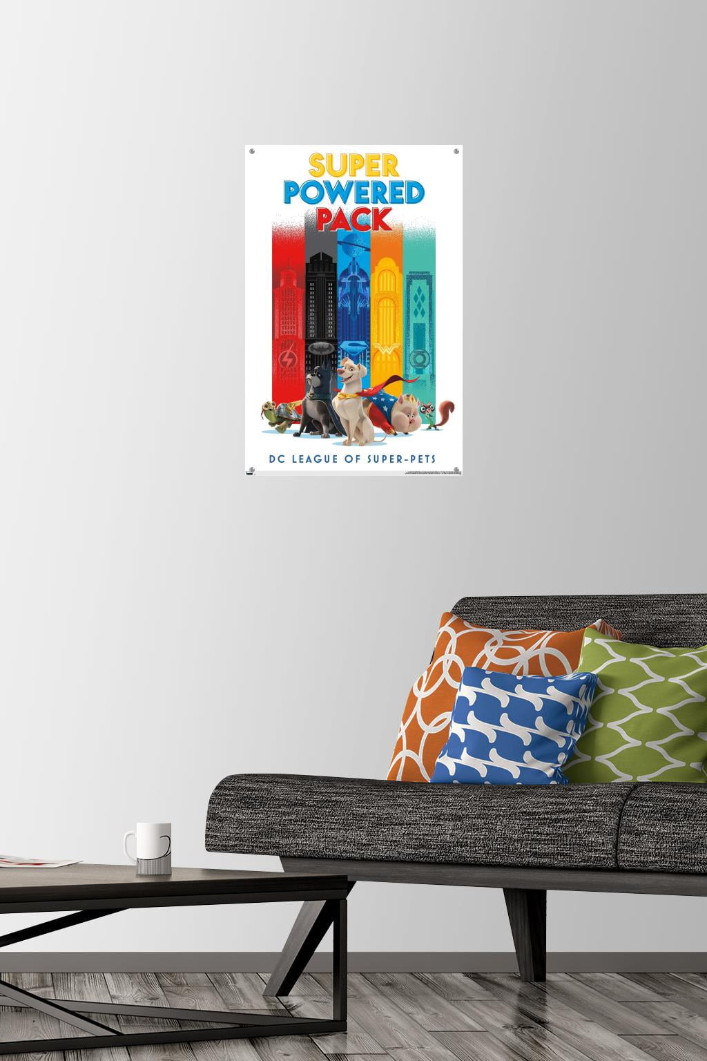 DC League of Super-Pets - Skyline Wall Poster with Push Pins, 14.725" x 22.375"