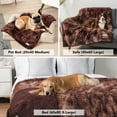 thumbnail image 4 of PetAmi WATERPROOF Dog Blanket For Large Dog, Calming Pet Blanket Bed Couch Cover Protector, Washable Sherpa Faux Fur Throw for Sofa Furniture Protection, Soft Fluffy 60x80 Tie-Dye Brown, 4 of 9