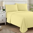 thumbnail image 5 of 1800 Series 4 Piece Deep Pocket Bedroom Bed Sheet Set Queen - Pale Yellow, 5 of 5