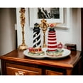 thumbnail image 2 of Ceramic Salt and Pepper Shakers Lighthouse Black Red, 2 of 3