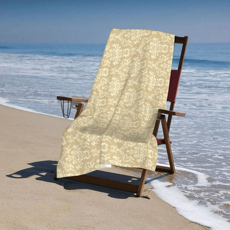 Damask Beige Tan Brown Towels for Bathroom Beach Towels Hand Towels for Bathroom Lightweight and Quick Drying Towels for Sport Yoga Fitness 32 x 52 inch Walmart