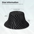 thumbnail image 3 of Balery Abstract Black And White Waves Sombreros para el sol para hombre y mujer, sombrero de pescador con UPF 50+, 3 of 6