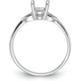 thumbnail image 2 of 14k White Gold Polished 7x5 Oval Gemstone Ring Mounting - Ring Size 6.0 no stones included, 2 of 5