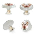 thumbnail image 3 of HemaKayy 4 Pack 1.37" Decorative Cabinet Knobs - Elegant ABS Glass Handles for Home Furniture Decor - Dresser Drawer Door Pulls - Perfect for Kitchen - Deer and Colorful Butterflies Flowers, 3 of 7