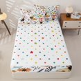 thumbnail image 4 of Erosebridal Cute Bulldog Zipper Queen Comforter Set with Fitted Sheet and 2 Pillowcases,Seasonal Bloom Print Zipper Bedding Set,Khaki Green Pink,Reversible, 4 of 6