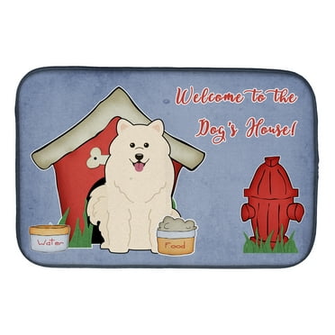 Carolines Treasures BB2784DDM Dog House Collection Samoyed Dish Drying Mat