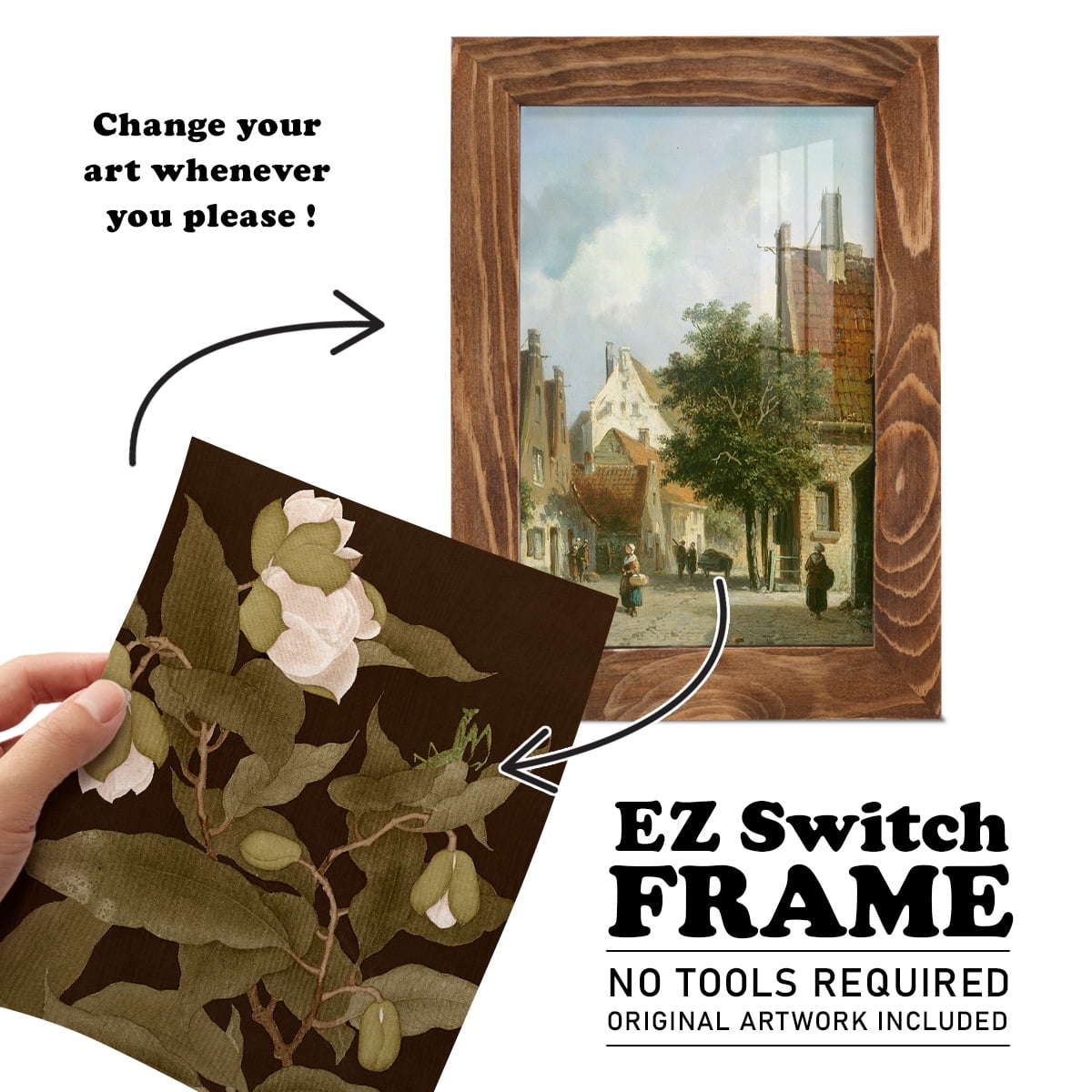 Asian Brocade I - Framed Print w/glass - Walnut