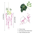 thumbnail image 2 of Uxcell Fake Wisteria Hanging Flower 3.6 Ft/43.3 In Artificial Silk Flowers String for Home Pack of 24 (Fuchsia ), 2 of 7
