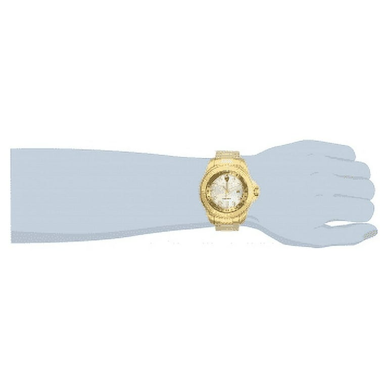 Invicta 24 in. Mens 29729 Hydromax Quartz Watch with Stainless Steel Strap Gold