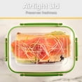 thumbnail image 6 of Superio Lock and Fresh Airtight Food Storage Containers with Lids for Kitchen Pantry Organization, BPA Free, Meal Prep Plastic Containers, 48 oz. Rectangular Sealed Container, Green, 4 pack, 6 of 7