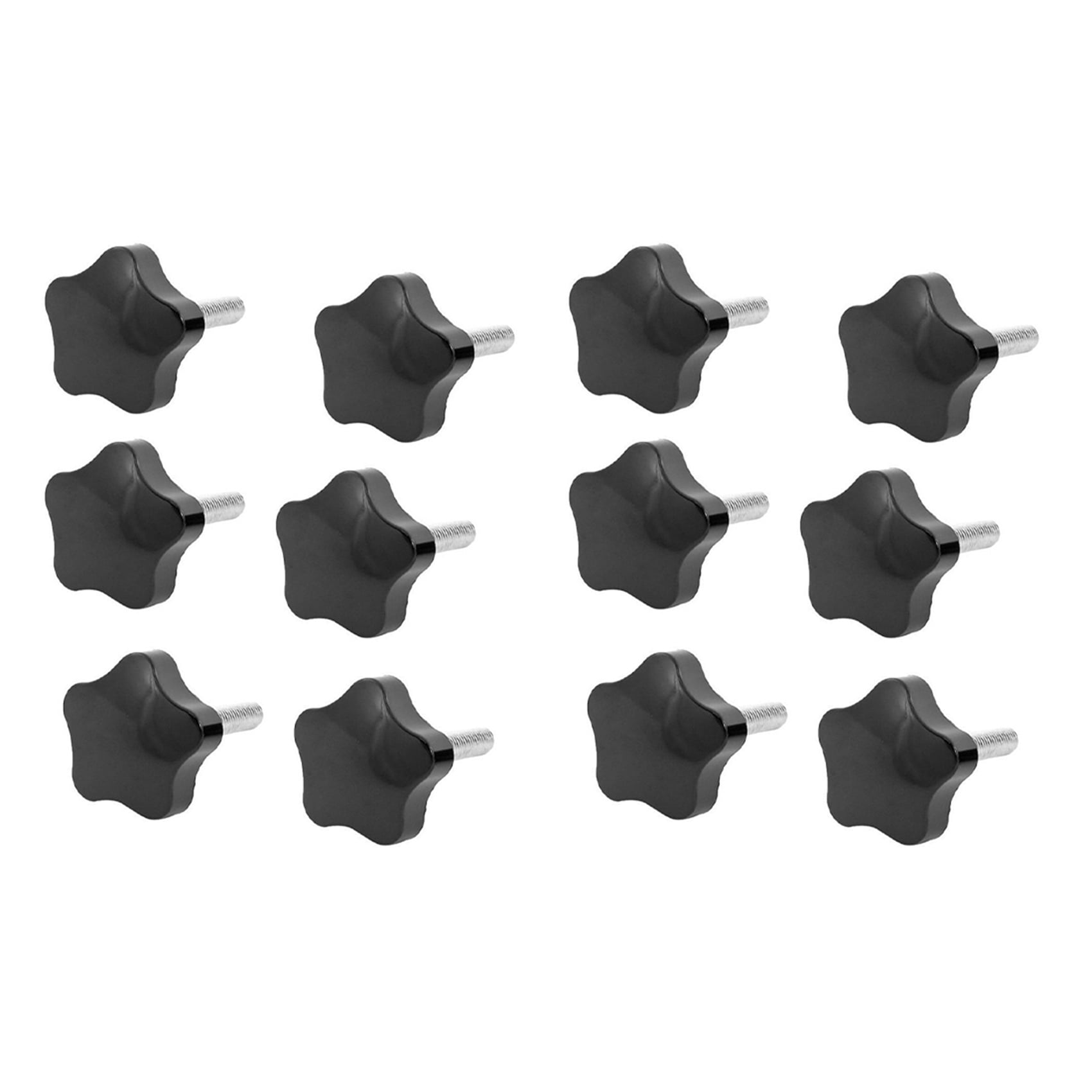 12 Pcs M8 x 40mm Thread Replacement Star Hand Knob Tightening Screw