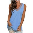 thumbnail image 1 of Pompotops Women's Fashion Sexy Solid Color V-Neck Splicing Ruffles Short Sleeve Tops, 1 of 8