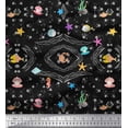 thumbnail image 1 of Soimoi Cotton Voile Fabric Fish,Shell & Starfish Ocean Printed Fabric 1 Yard 56 Inch Wide, 1 of 1