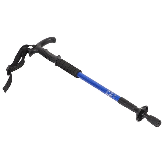 Bâton de Randonnée, Bâton de Marche Télescopique Résistant aux Chocs Charge Lourde 6061 Alliage d'Aluminium Ultraléger Bleu avec Hauteur Réglable pour Extérieur