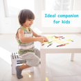 thumbnail image 4 of Folding And Portable Stool For Kids And Adults, Small Plastic Foldable Step Stool, Non-slip For Kitchen, Bathroom, Garden, Bedroom, 22cm, White, 4 of 5