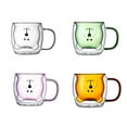 thumbnail image 3 of Coffee Mug Glass Glasses With Handles Household Double-Layer Kitchen Accessories Heat Transfer Resistant Glassware Bear, 3 of 5