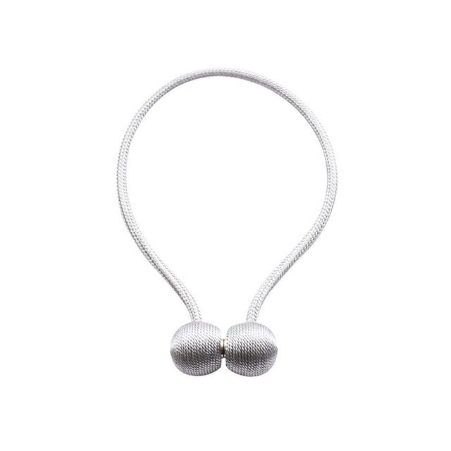 Attaches de Rideaux Magnétiques Attache de Rideau Magnétique Tressage Boucles de Rideaux (Gris)