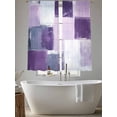 thumbnail image 5 of Abstract Gray Sheer Curtains 72 Inches Long 2 Panels Purple Mottled Graffiti Color Block Modern Art Light Filtering Semi Sheer Window Curtains Drapes for Bedroom Living Room 52"x72", 5 of 7