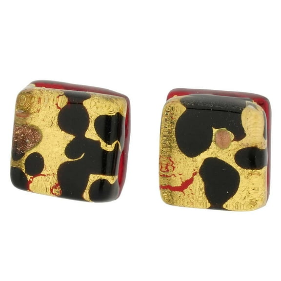 GlassOfVenice Murano Glass Venetian Reflections Square Stud Earrings #10