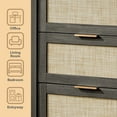 thumbnail image 4 of ARKANTOS 6 Drawer Rattan Dresser, Bohemian Chest of Drawers for Bedroom, Charcoal Oak, 4 of 8