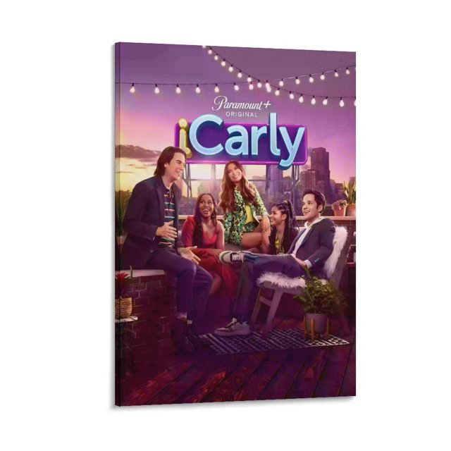 iCarly Cuadro decorativo colgante - Arte de pared - Póster enmarcado - Decoración de pared - Regalos para familia, amigos y aficionados 40*60 cm