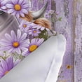 thumbnail image 2 of Funny Highland Cow Shower Curtain, Purple Cute Rustic Western Floral Plant Daisy Wooden Farmhouse Bath Curtain, Country Animal Fabric Waterproof Shower Curtain Set for Bathtub Decor, 72X72in, 2 of 5