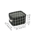 thumbnail image 2 of Foldable Canvas Storage Bins | Cotton Linen Fabric Collapsible Organizer Basket for Makeup Books Toys | Wire-Framed Home Decor, 2 of 2