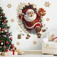 thumbnail image 2 of Leutsin Christmas Creative Wall Sticker - Funny Christmas Wall Decals,PVC Removable Winter Holiday Xmas Break Through Wall Art for Bedroom Playroom Home Windows Decor,Easy Peel and Stick, 2 of 9