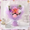thumbnail image 6 of Armscye Crochet Flower Bouquet, Handmade Knitted Flowers with Card, Just for You Forever Bouquet, End of Year Graduation Thank You Gift for Teacher, Her, Friend, Farewell Arrangement, 6 of 7