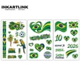 thumbnail image 4 of Bandera temporal con tatuajes INKARTLINK, 3 hojas, para Brasil, 4 of 7