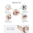 thumbnail image 4 of Fofosbeauty 24pcs Press on False Nails, Long Coffin Fake Nails, Coffin Big Stones Maple-leaf Red, 4 of 6