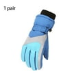 thumbnail image 3 of Qarigey 1 par de guantes de esquí para niños, deportes al aire libre, ciclismo, manopla para niños, manopla de invierno para clima frío, Protector de guantes y mitones Azul Qarigey AP014386-03, 3 of 6