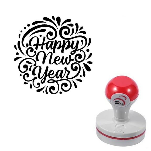 Happy New Year Words Self-Inking Photosensitive Planner Scrapbooking Stamps
