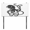 thumbnail image 3 of Octopus Headboard, Black Danger Cartoon Octopus Characters with Curling Tentacles Swimming Underwater Art, Upholstered Decorative Metal Bed Headboard with Memory Foam, Twin Size, Black, by Ambesonne, 3 of 4