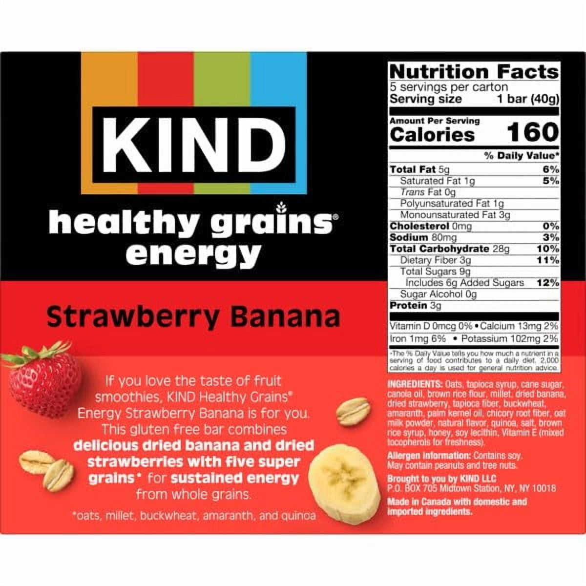 (Pack of 8) KIND Bar Strawberry Banana Energy 5 Ct 7.1 Oz
