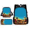 thumbnail image 1 of 3 pcs set Funny M-mortys Cartoon R-ricks School Bag For Boy Girls with Shoulder Bags Pencil box Cartoon Backpack for Child, 1 of 5