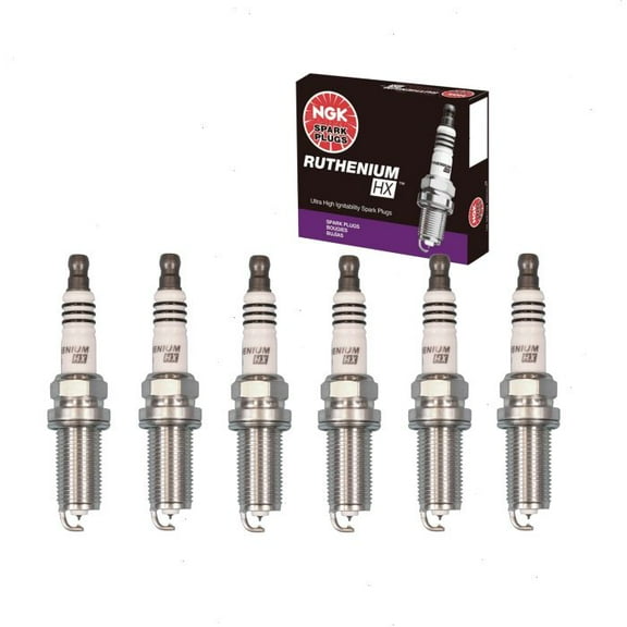 6 pc NGK Ruthenium HX Spark Plugs compatible with Nissan 350Z 3.5L V6 2003-2006