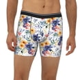 thumbnail image 2 of Men'S Boxer Briefs, Lilies Flowers Purple Yellow Soft And Breathable Mens Underwear Boxer Briefs With Widen Waist, 2 of 2
