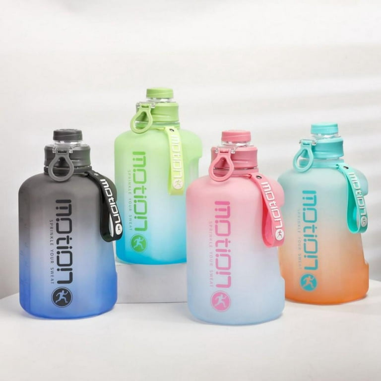 Gradient Plastic Portable Water Bottle, Unisex Large Capacity
