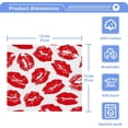 thumbnail image 5 of GZHJMY 12x12Inx2 Sets Reusable Soft Face Towel,Kitchen Hand Towel Bathroom Absorbent Towel,Gym Hotel Spa-Kiss Red Lips, 5 of 7