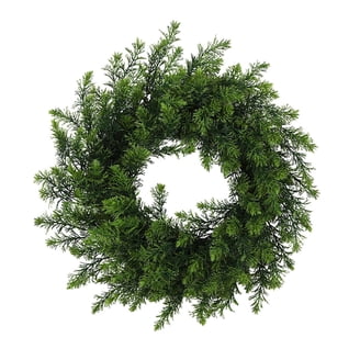 26 Inch Artificial Boxwood Wreath - Large Greenery Wreath For Front Door, All Seasons