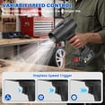 thumbnail image 6 of Leaf Blower Cordless, 21V Handheld Blower with 2 Batteries, Lightweight Leaf Blower with Variable Speed Control for Lawn, Yard, Patio, Garage & Car Cleaning, 6 of 7