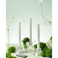 thumbnail image 3 of Stmarry Real Wax LED Flameless Taper Candles with Remote Timer, 9.65 Inches White Candlesticks, Wax Drip Battery Operated Tall Taper Candles with 3D Flickering Flame, 3 Pack, 3 of 8