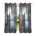 thumbnail image 6 of Yayeee Window Curtains Light Filtering 63"x52" Grommet Panel Pair Home Living Room Decor, Black Cats, 6 of 7